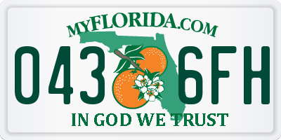 FL license plate 0436FH