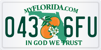 FL license plate 0436FU