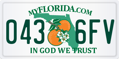 FL license plate 0436FV