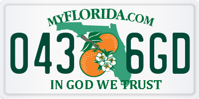 FL license plate 0436GD