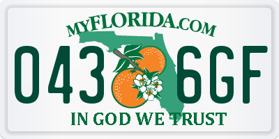 FL license plate 0436GF