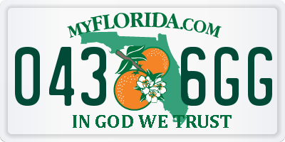 FL license plate 0436GG