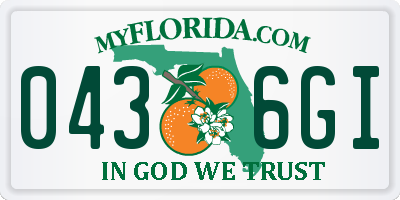 FL license plate 0436GI