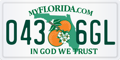 FL license plate 0436GL
