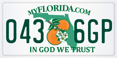 FL license plate 0436GP