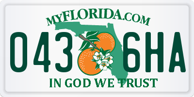 FL license plate 0436HA