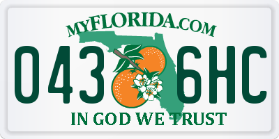 FL license plate 0436HC