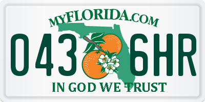FL license plate 0436HR