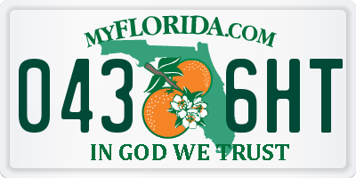 FL license plate 0436HT