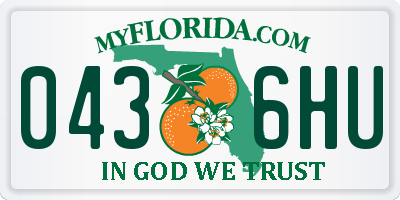 FL license plate 0436HU