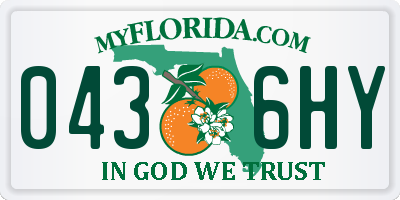 FL license plate 0436HY