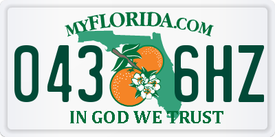 FL license plate 0436HZ
