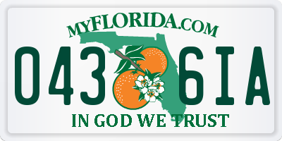FL license plate 0436IA