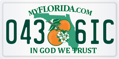 FL license plate 0436IC
