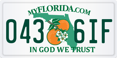 FL license plate 0436IF