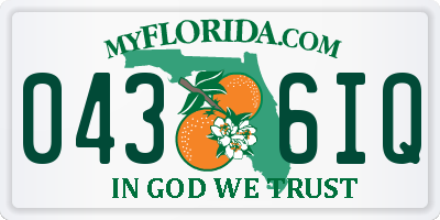 FL license plate 0436IQ