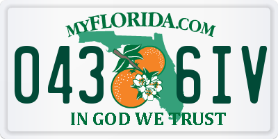 FL license plate 0436IV