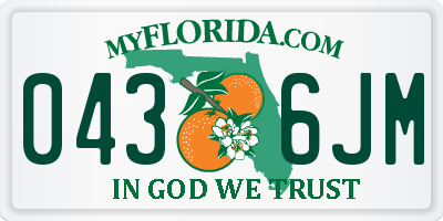 FL license plate 0436JM