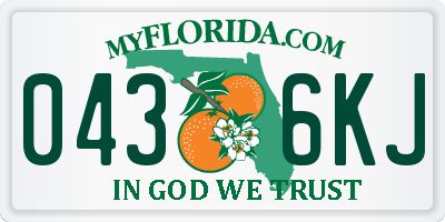 FL license plate 0436KJ