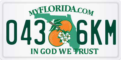 FL license plate 0436KM
