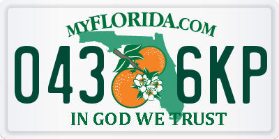 FL license plate 0436KP