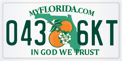 FL license plate 0436KT