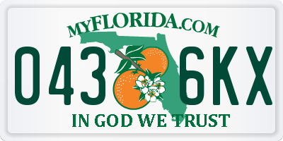 FL license plate 0436KX