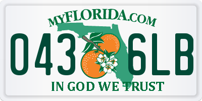 FL license plate 0436LB