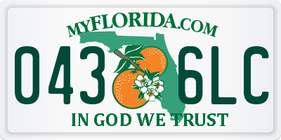 FL license plate 0436LC