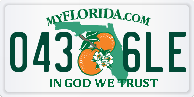 FL license plate 0436LE