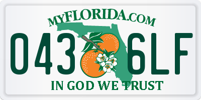 FL license plate 0436LF