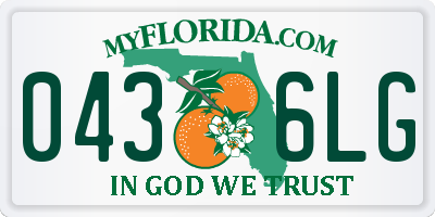 FL license plate 0436LG