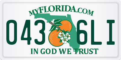 FL license plate 0436LI
