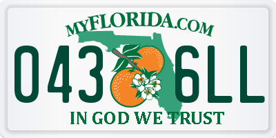 FL license plate 0436LL