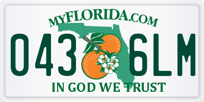 FL license plate 0436LM