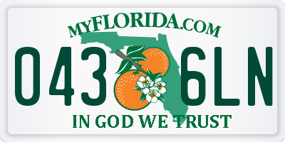 FL license plate 0436LN