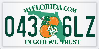 FL license plate 0436LZ