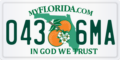 FL license plate 0436MA