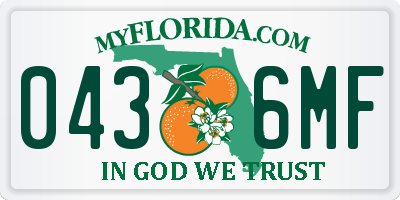 FL license plate 0436MF