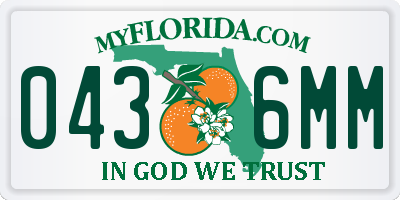 FL license plate 0436MM