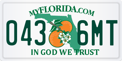 FL license plate 0436MT