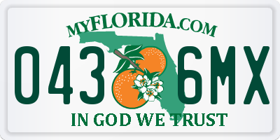 FL license plate 0436MX