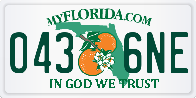 FL license plate 0436NE