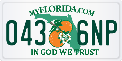 FL license plate 0436NP