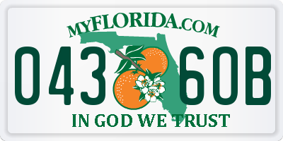 FL license plate 0436OB