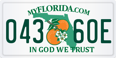FL license plate 0436OE