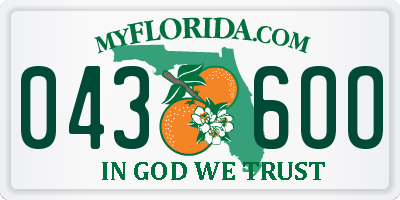 FL license plate 0436OO