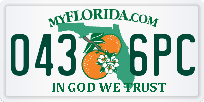 FL license plate 0436PC