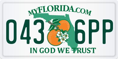 FL license plate 0436PP