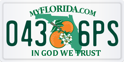 FL license plate 0436PS